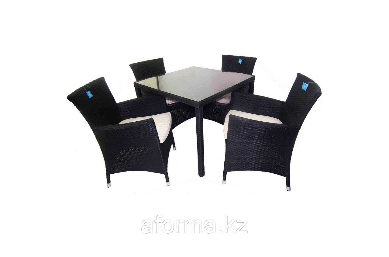 Ротанговая мебель "Комплект обеденный стол + кресла"