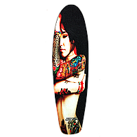 Наждак-самоклейка антискользящая "Тату" для деревянного скейта рыбки 22 дюйма (Penny)