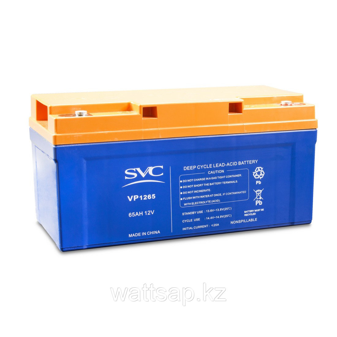 Батарея, SVC, 12В 65 Ач, Размер в мм.: 179*167*350