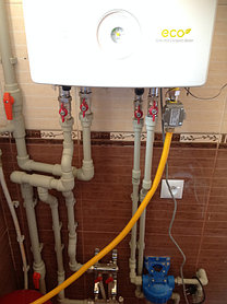 Монтаж отопительного котла Rinnai в доме 120м2 п.Калкаман Алматинская обл. 8