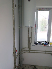 Монтаж системы водоснабжения и канализации с установкой санфаянса дом 170 м2 мкр. Думан 15