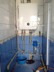 Монтаж котла Rinnai в бане 40 м2 п.ГРЭС Алматинская обл. 3