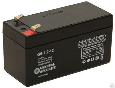 Аккумулятор GS 1.2-12 12В 1,2Ач, 97х48,5х50,5