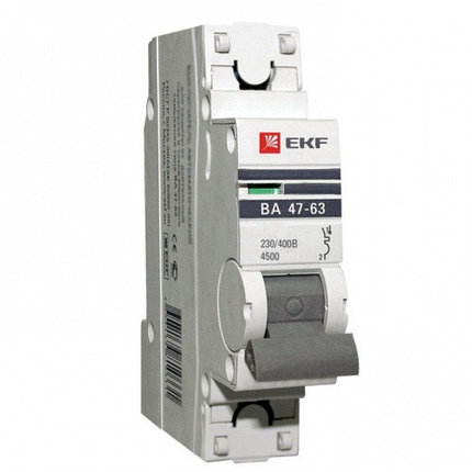 Автоматический выключатель ВА 47-63, 1P 1,2,3,4,5,6 А(С) 4,5kA EKF PROxima, фото 2