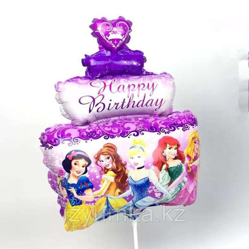 Фольгированный шар тортик с принцессами в Павлодаре - фото 1 - id-p42766294