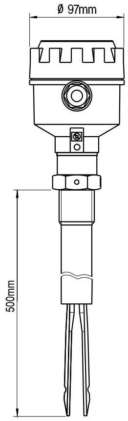 Вибрационный сигнализатор предельного уровня IL-VUD-L500 - фото 4 - id-p42774631