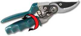 Секатор RACO с алюминиевыми рукоятками, с поворотной ручкой, 200мм