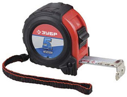 Рулетка ЗУБР "ЭКСПЕРТ", двухкомпонентный корпус, автостоп, 5 м / 19 мм