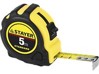 Рулетка STAYER "STANDARD" "TopTape", резеңкеленген корпус, 7, 5х25мм