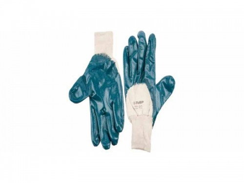 Перчатки ЗУБР "МАСТЕР" рабочие с манжетой, с нитриловым покрытием ладони, размер XL (10) - фото 1 - id-p42776298