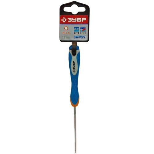 Отвертка ЗУБР "ЭКСПЕРТ" для точных работ, Сr-V, HEX 2, 0х75мм