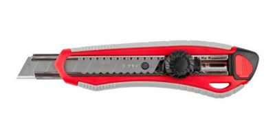 Нож ЗУБР "МАСТЕР" с сегментированным лезвием, двухкомпонентный корпус, механический фиксатор, сталь У8А, 18мм - фото 1 - id-p42776889