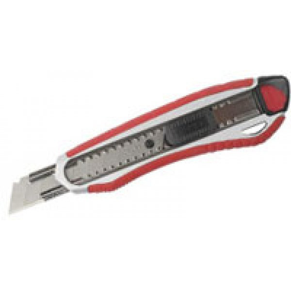 Нож ЗУБР "ЭКСПЕРТ" с сегментированным лезвием 18 мм, металлический корпус, автоматический фиксатор лезвия - фото 1 - id-p42776901