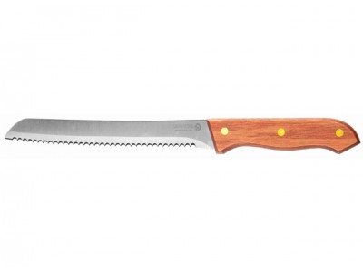 Нож LEGIONER "GERMANICA" хлебный с деревянной ручкой, нерж лезвие 200мм - фото 1 - id-p42777110