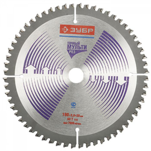 Диск пильный ЗУБР "ЭКСПЕРТ" "Точный-МУЛЬТИ рез" по алюминию, ламинату, пластику, ДСП, 250х30мм, 80Т