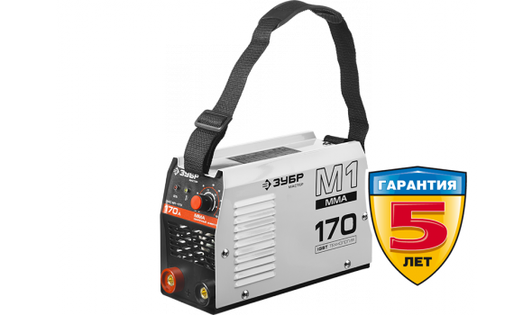 Инвертор ЗУБР "МАСТЕР" сварочный, М1, 170А, MMA, IGBT, ПВ 30%, принуд обдув, работа от генератора, 1*220В (мин