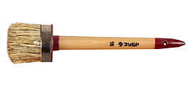 Кисть круглая ЗУБР "УНИВЕРСАЛ - МАСТЕР", светлая щетина, деревянная ручка, №22х70мм
