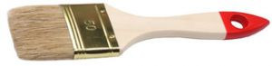 Кисть плоская ТЕВТОН "СТАНДАРТ", светлая натуральная щетина, деревянная ручка, 100мм - фото 1 - id-p42778119
