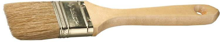 Кисть плоская ЗУБР "УНИВЕРСАЛ-ЭКСПЕРТ", натуральная щетина, деревянная ручка, 63мм