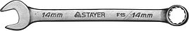 Ключ STAYER "MASTER" гаечный комбинированный, хромированный, 14мм