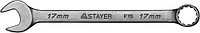 Ключ STAYER "MASTER" гаечный комбинированный, хромированный, 17мм