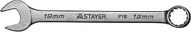 Ключ STAYER "MASTER" гаечный комбинированный, хромированный, 19мм