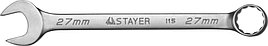 Ключ STAYER "MASTER" гаечный комбинированный, хромированный, 27мм