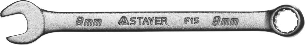 Ключ STAYER "MASTER" гаечный комбинированный, хромированный, 8мм