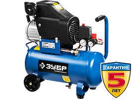 Компрессор ЗУБР "ПРОФЕССИОНАЛ" воздушный, поршневой, масляный, прямой привод, 310л/мин, 24л, 8Атм, 2200Вт, 220В