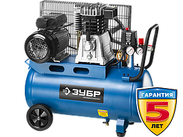 Компрессор ЗУБР "ПРОФЕССИОНАЛ" воздушный, поршневой, масляный, ременной привод, 440л/мин, 50л, 10Атм, 2200Вт, 220В
