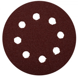 Круг шлифовальный ЗУБР "МАСТЕР" универсальный, из абразивной бумаги на велкро основе, 8 отверстий, Р180, 115мм, 5шт
