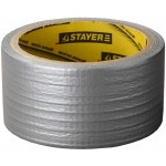 Лента STAYER "MASTER" "UNIVERSAL" клейкая, армированная, влагостойкая. 48мм х 10м, металлик