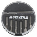 Набор STAYER Биты "MASTER" с магнитным адаптером в круглом мини-боксе, TORX 10, 15, 20, 25, 30, 40, 7 пред