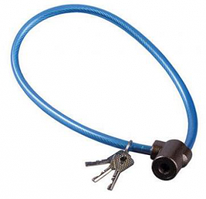 Замок навесной ЗУБР "МАСТЕР" велосипедный, дисковый механизм секрета, ключ 7 PIN, 600мм