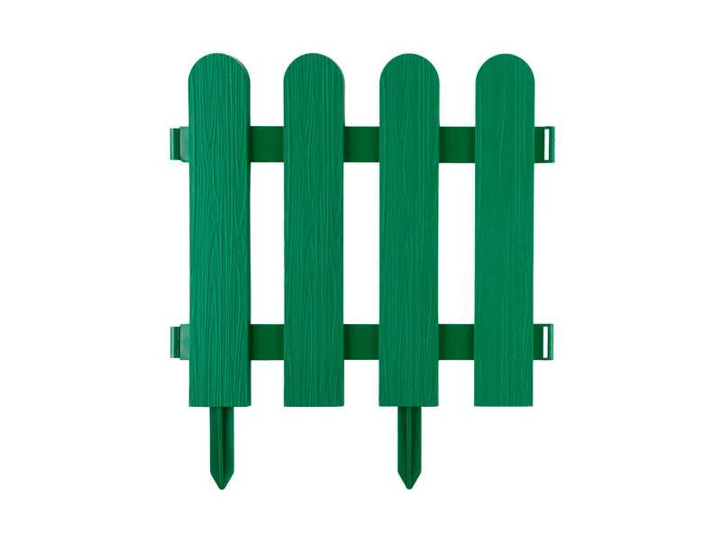 Забор декоративный GRINDA "ШТАКЕТНИК", 29x224см, зеленый - фото 1 - id-p42780580