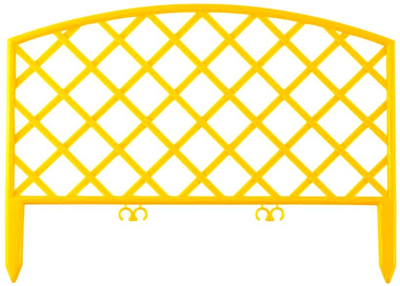Забор декоративный GRINDA "ПЛЕТЕНЬ", 24x320см, желтый - фото 1 - id-p42780582