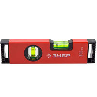 Уровень ЗУБР "МАСТЕР" "УС-4" коробчатый, крашеный, 2 ампулы, фрезерованная базовая поверхность, 20 см