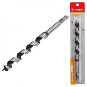 Сверло ЗУБР "ЭКСПЕРТ" по дереву, спираль Левиса, шестигранный хвостовик, 16х450мм