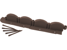 Бордюр декоративный GRINDA "ВОЛНА", 9х256см, коричневый