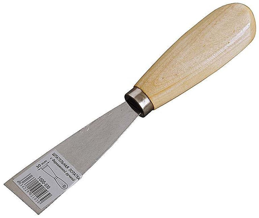 Шпательная лопатка ТЕВТОН c деревянной ручкой, 40мм - фото 1 - id-p42782497