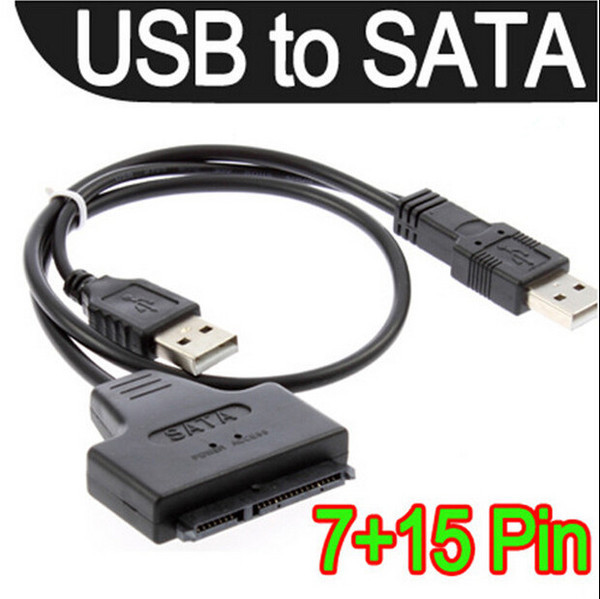 Контроллер , адаптер USB 2.0 to SATA SSD и HDD 2.5", двойной кабель подключения