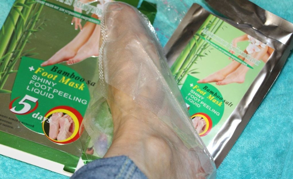 Педикюрные носочки с бамбуковой солью ( 2 пары). Маска для ног - фото 3 - id-p42850504