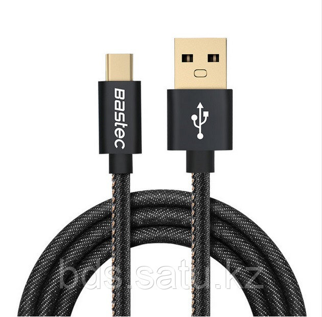 Кабель Bastec USB Type C 3.1 (100см, позолоченные разъемы, цвет Black)