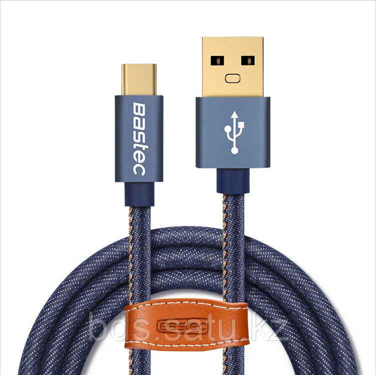 Кабель Bastec USB Type C 3.1 (100см, позолоченные разъемы, цвет Blue)