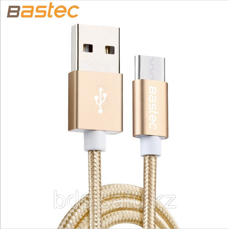Кабель Bastec USB Type C 3.1 (100см, позолоченные разъемы, цвет Gold)