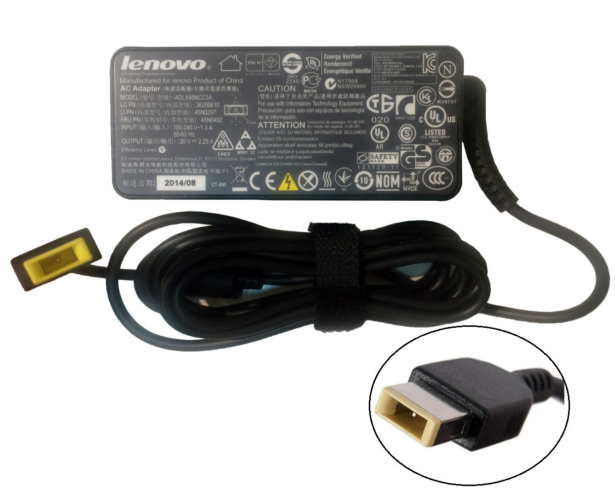 Блок питания для ноутбука Lenovo 20V 2.25A 45W Usb Pin (оригинальный)