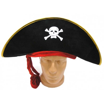 Шляпа пиратская "Черное и красное"