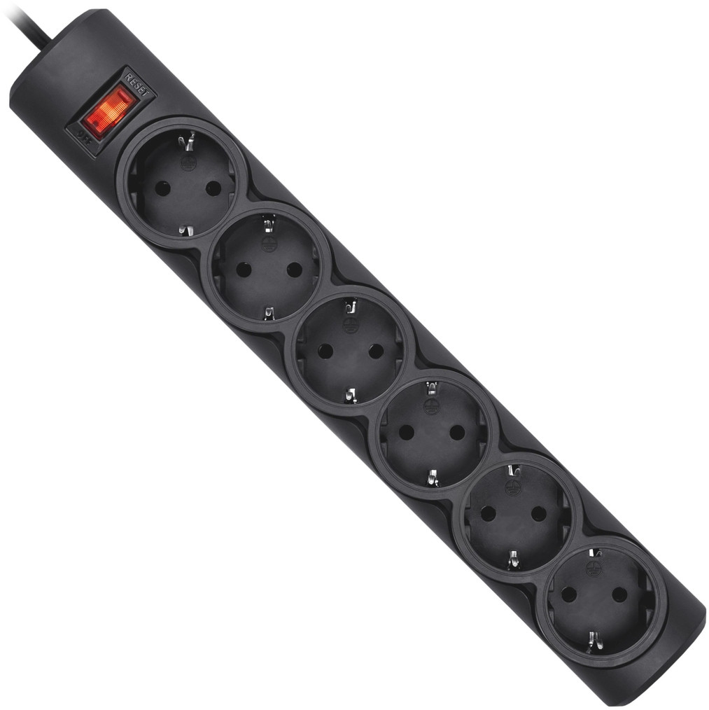 Defender DFS 151 Сетевой фильтр 1,8 м, черный, 6 розеток