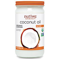 Nutiva, Органическое кокосовое масло, РАФИНИРОВАННОЕ,  (680 мл). Для еды  и в косметических целях.