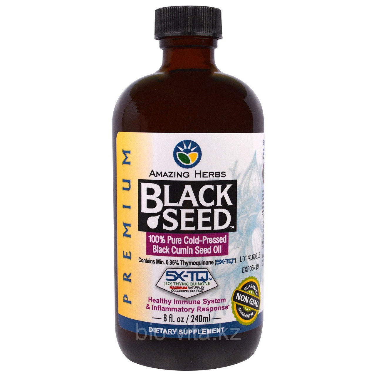 Amazing Herbs, Черный тмин, 100% чистое масло семян черного тмина холодного отжима,(236 мл)БЕСПЛАТНАЯ ДОСТАВКА
